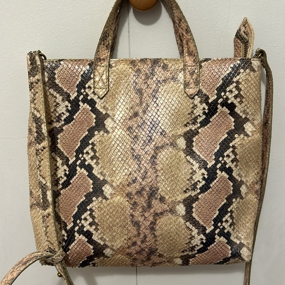 Madewell ZipTop Transport Crossbody Snake Embossed - Picture 9 of 15